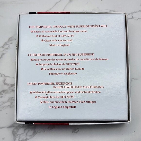 Pimpernel Coasters Alphabet Florals Azalea Flower Set 6 Vintage 4 1/8" England - Picture 8 of 8